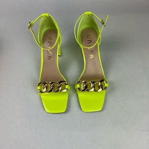 Unisa neon green 3” heels